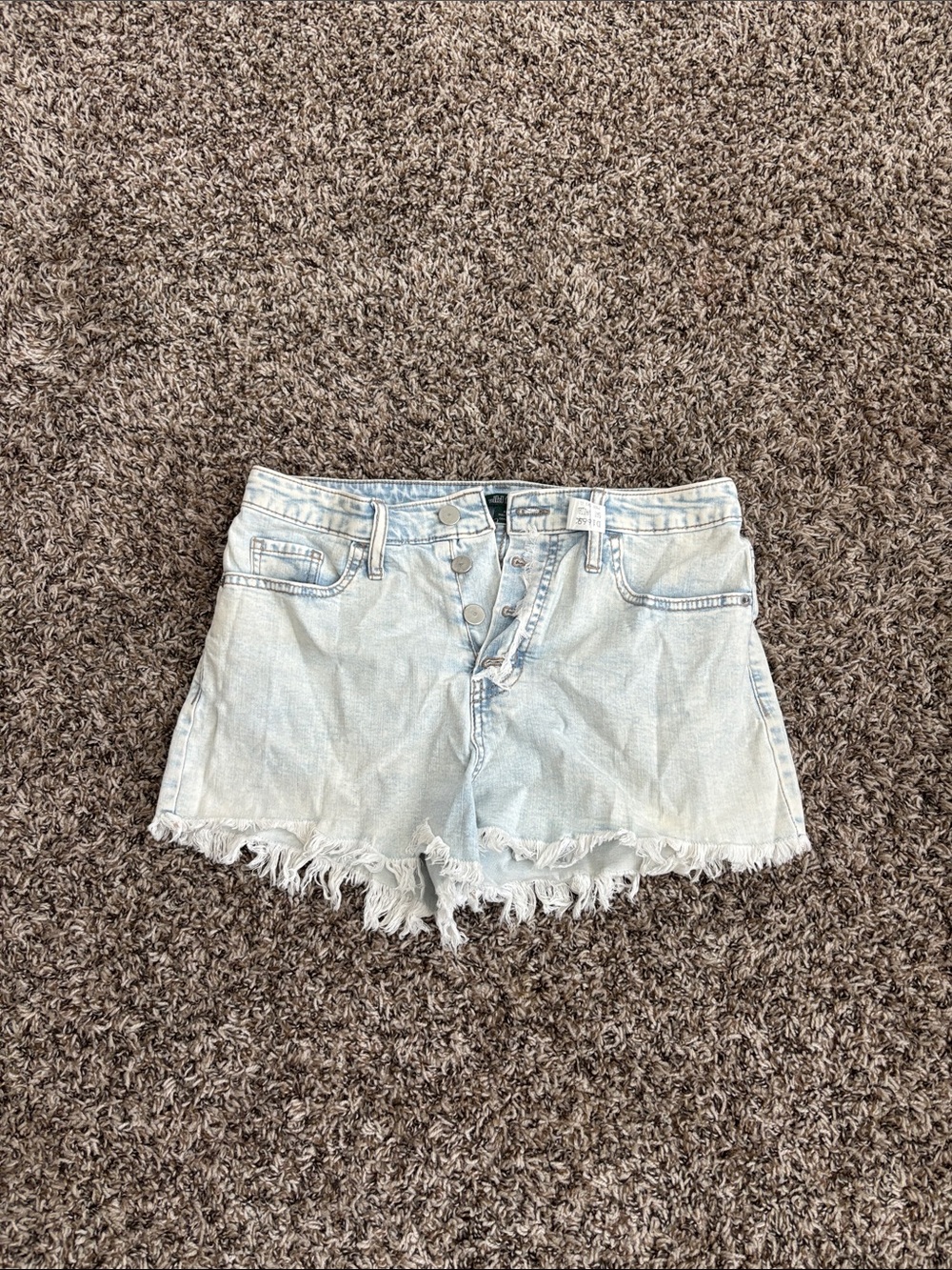 wild fable Light Blue Frayed Hem Denim Shorts